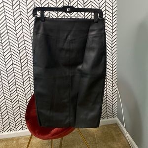 Non-leather pencil skirt